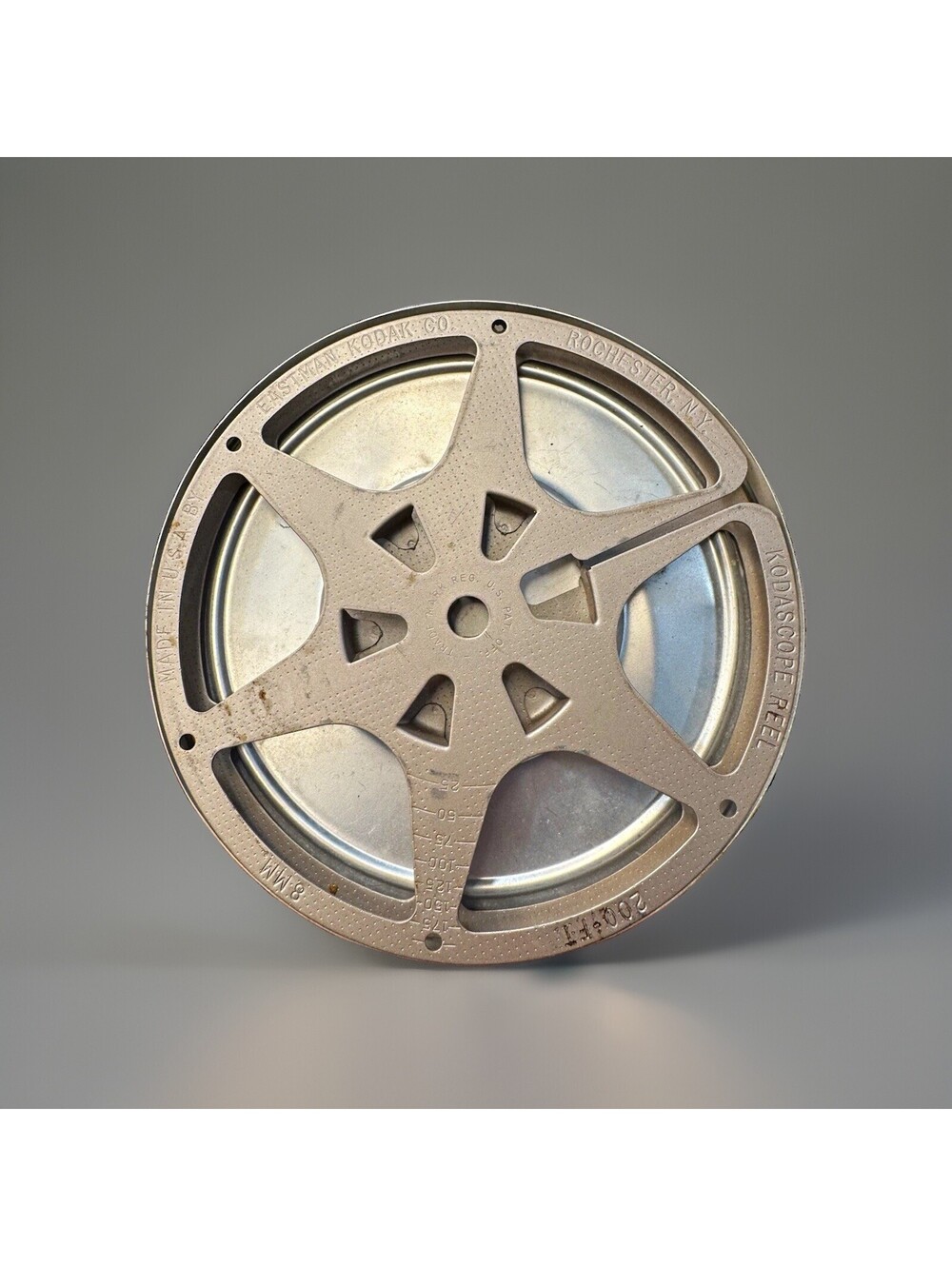 Kodak 8mm Kodascope Metal Film Reel with Round Metal Film Canister Case